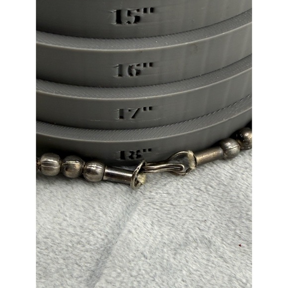 Vintage Boho Necklace Multi Strand Statement Tribal Silver Tone 19" - Picture 6 of 8